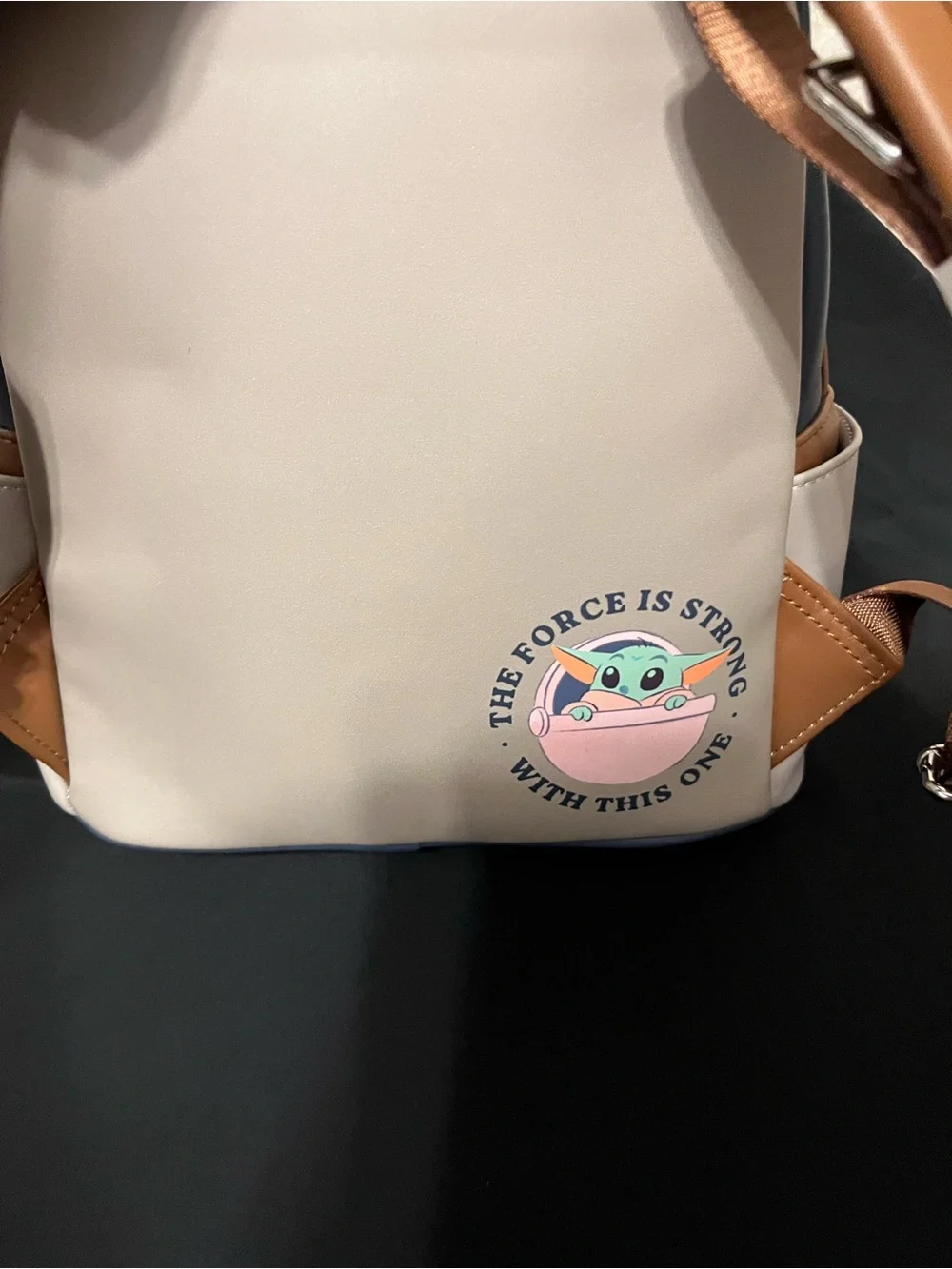 Kids Character Mini Backpack in Navy with Multicolor Ahsoka & Grogu Art